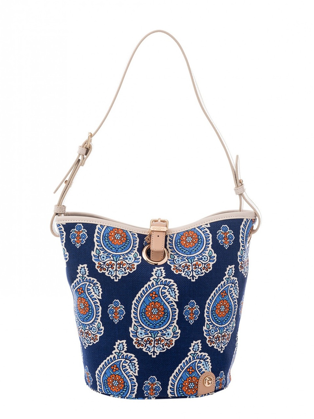 NWT Spartina 449 Boheme Bodega Bucket Bag Linen & Leather